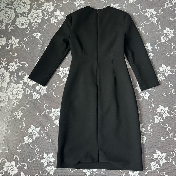 Aritzia Babaton Black Masu Deep V Midi Dress Sz 2 - Picture 6 of 14